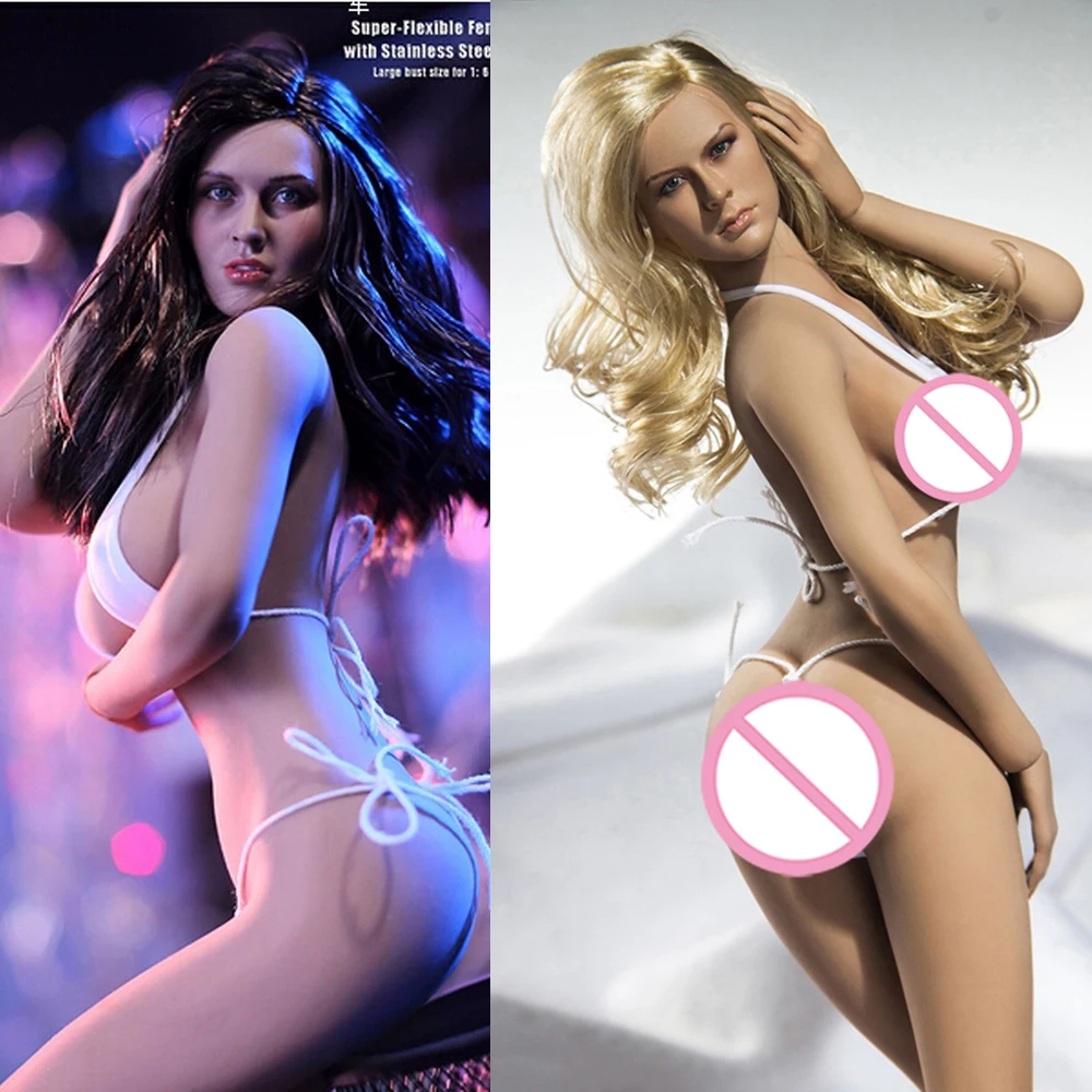

1/6 PLLB2014-S09/PLLB2014-S06 Sexy Full Female Suntun Super-flexible Girl Head Largest Bust Body Bikini Accessory Model for Fans