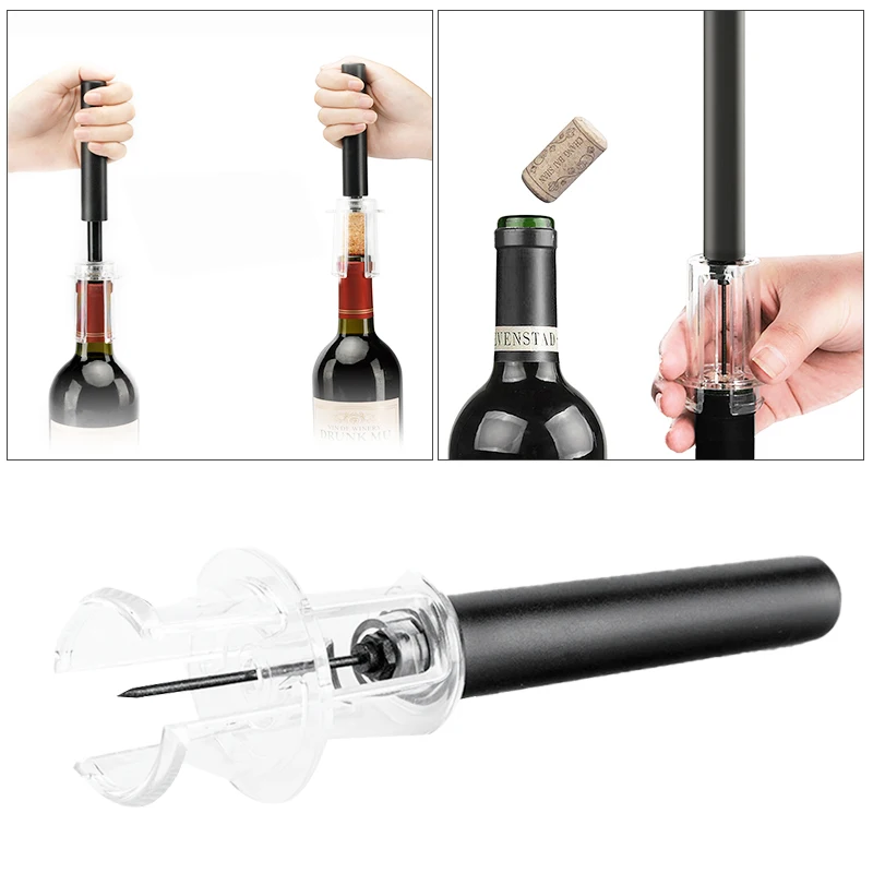 Stainless Steel Air Pressure Type Corkscrews Home Kitchen Wine Pin Type