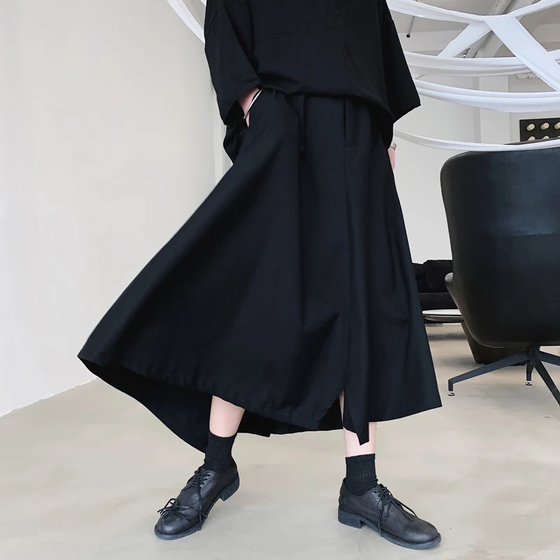 Pantaloni Da Uomo Culotte Estive Sudcoreane Pantaloncini Da Uomo Culotte Larghe Parrucchiere Pantaloni Amanti Femminili Gonna Yamamoto Style
