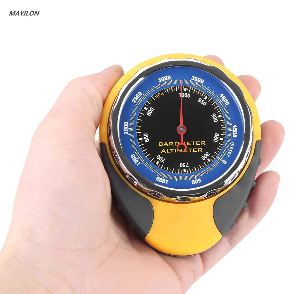 4-in-1 Altitude Meter Altimeter Barometer Compass Thermometer Portable  Camping Hiking Compass Outdoor Tool