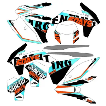 

New Full Graphics Decals Stickers Custom Number Name 3M Matte Stickers For KTM 125 250 300 350 450 500 EXC 2014 2015 2016