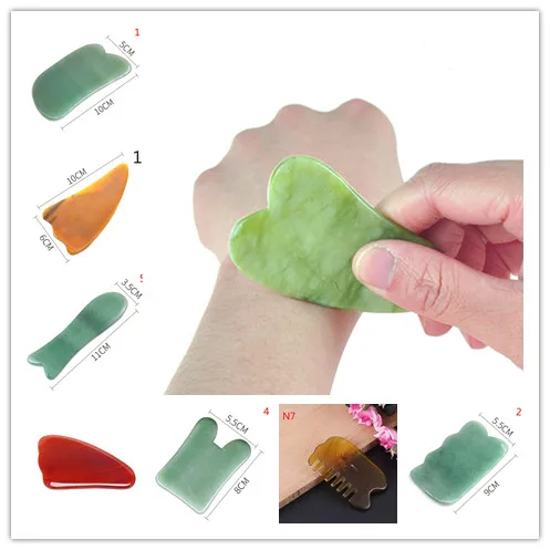 Natural Guasha Board Body Scraping Gua Sha SPA Massage Tool Health Care Beauty Acupoints Plate Massager Multi Styles New