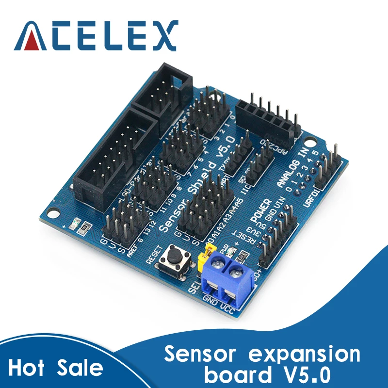 Плата расширения датчика V5.0 UNO MEGA R3 V5 Для Arduino электронные строительные блоки
