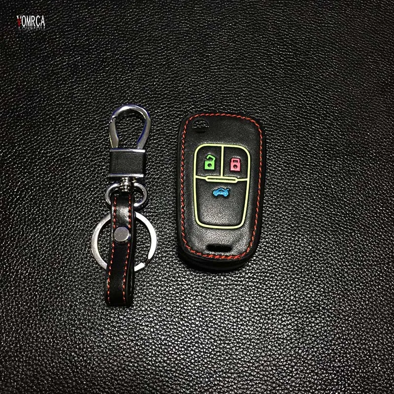 Кожаный светящийся автомобильный чехол для ключей для Chevrolet для Cruze для Opel Astra Corsa Antara Meriva Zafira Insignia автомобильный чехол для ключей