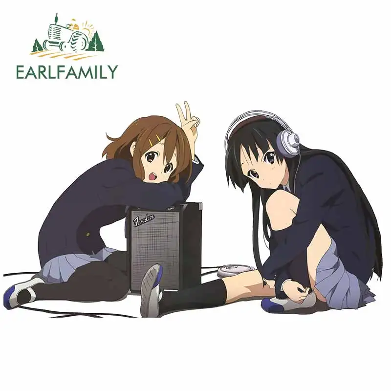 EARLFAMILY – autocollant de voiture étanche k-on, 13cm, autocollant de voiture en vinyle, créatif et à la mode, adapté pour GTR EVO SX