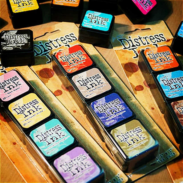 Original imported Ranger Tim Holtz Distress Archival Mini Ink Pad Oil-based  waterproof stamp pad set - AliExpress