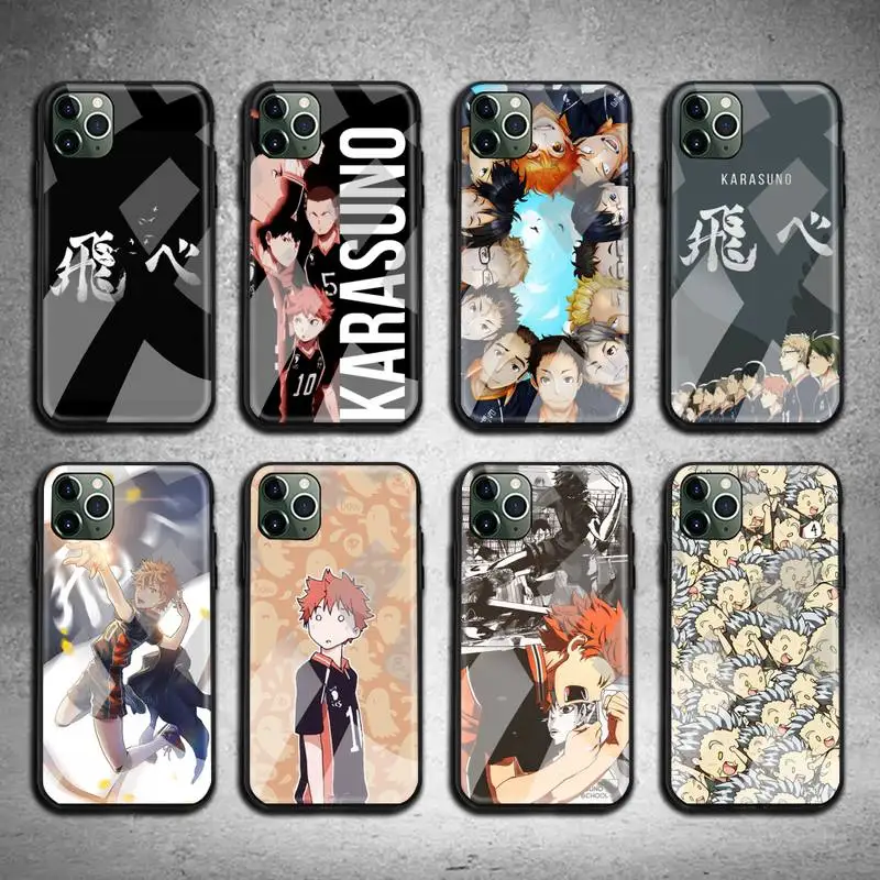 Чехол Haikyuu Hinata для телефона с рисунком аниме волейбола закаленное стекло iPhone 11 Pro