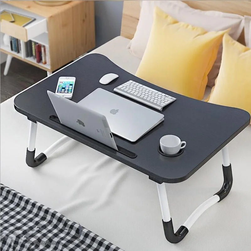 Складная кровать, подставка для ноутбука с отверстием для слота, портативный стол для ноутбука, стол для кровати, диван, стол для учебы, игровой стол, компьютерный стол