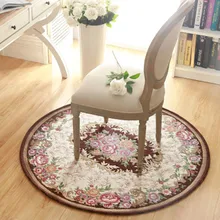 Жаккардовый классический скандинавский ковер, современный журнальный столик для гостиной, спальни, прихожей, дверной коврик, Круглый, для ванной комнаты, нескользящий коврик