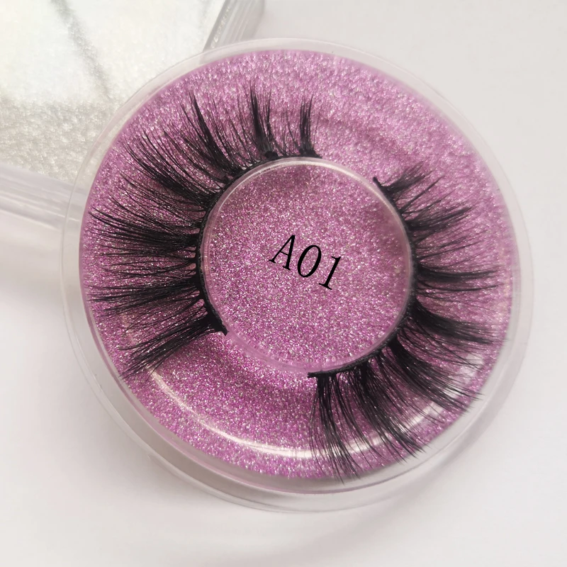 3D Faux Eyelashes Natural Styles Makeup Eyelashes Cheap False Eyelashes Bulk Mink Faux Eyelashes Extension A01 4