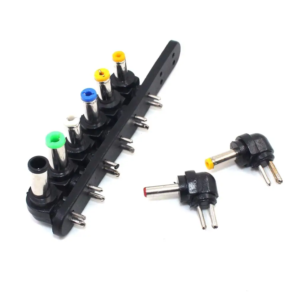 8PCS/Set Universal Laptop dc tip Adapter 90 Degree 2Pin To 4.01.7Mm/3.51.35Mm Dc Connector power plug adapter power socket adapter conversion plug plug conversion socket wall charger adapter universal socket adapter
