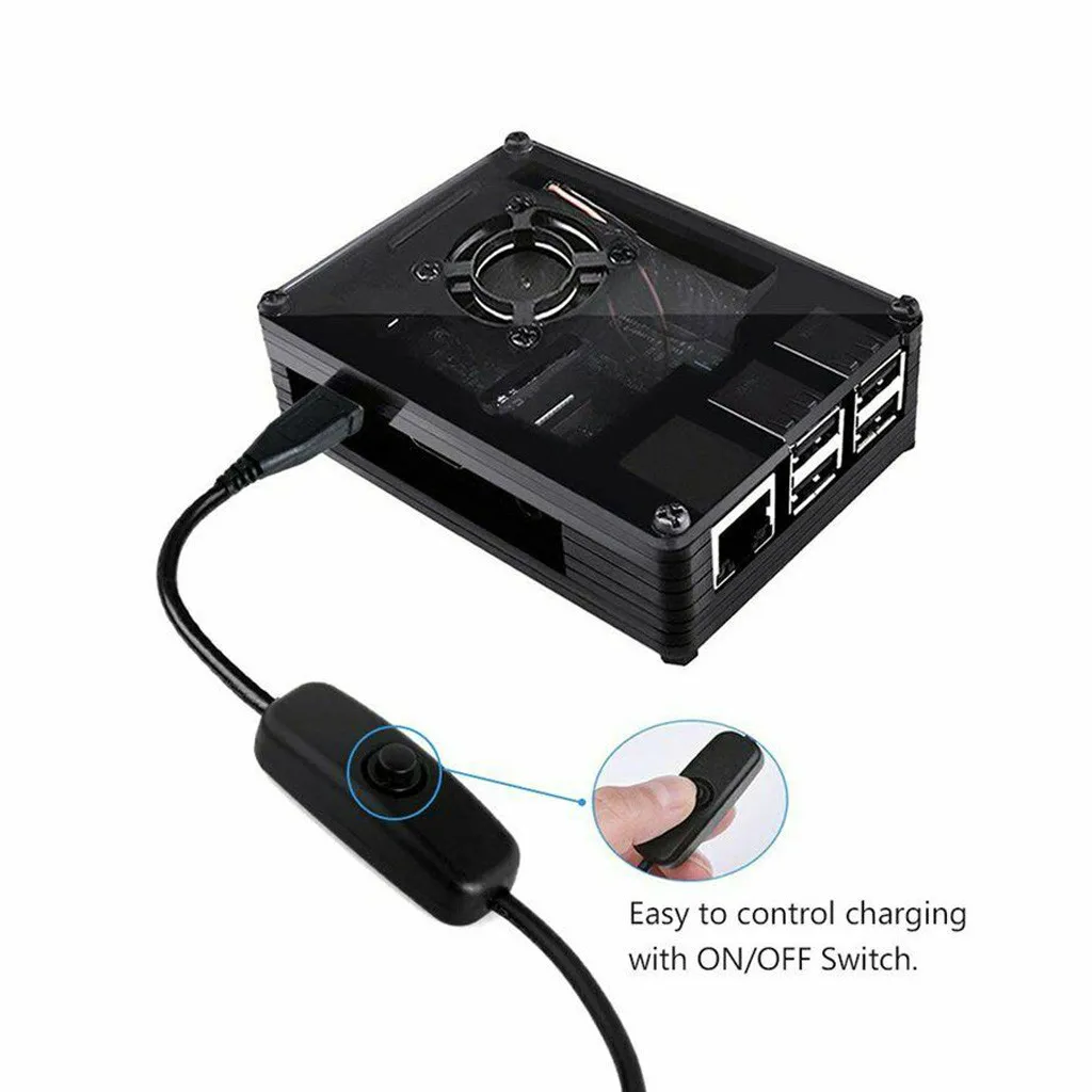 5V 3A type-C адаптер источник питания для Raspberry Pi 4 ВКЛ/ВЫКЛ Кабель зарядного устройства Новое поступление Мода