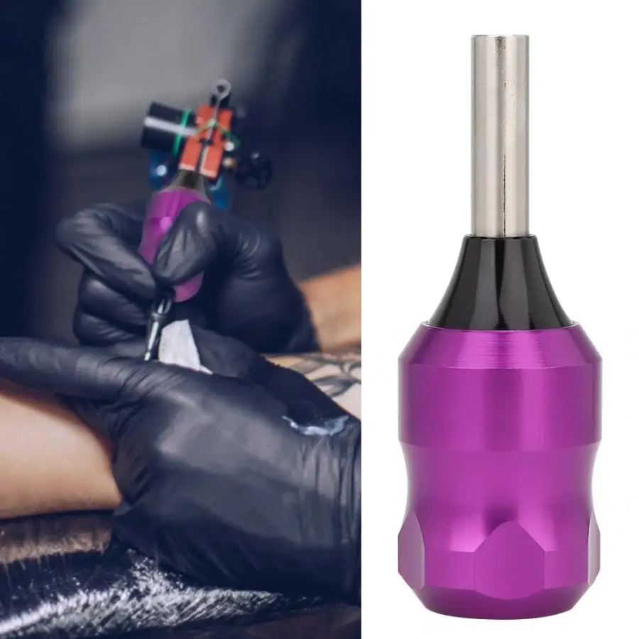 

Alloy Tattoo Grip Handle Cover Anti-Slip Handle Tube Auto Lock Grip Holder Tattoo Body Art Tools Accessory Supplies 28mm