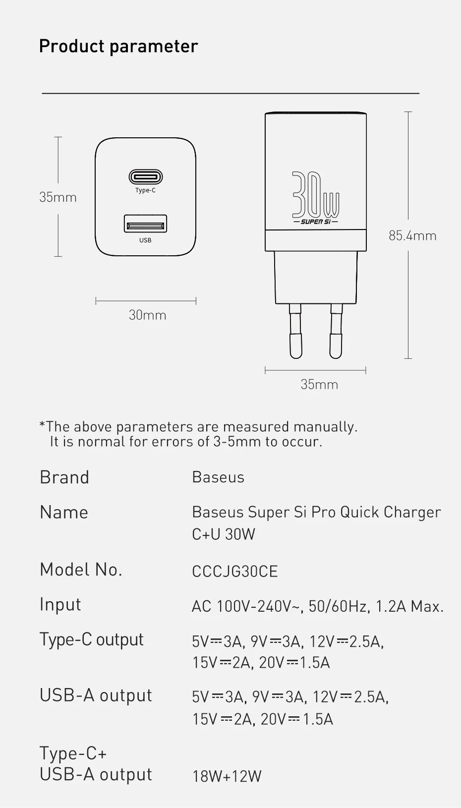 usb c 5v 3a Baseus PD Charger 30W USB Type C Fast Charger QC3.0 USB C Quick Charge 3.0 Dual Port Phone Charge for iPhone 12 X Xs 8 Macbook usb fast charge