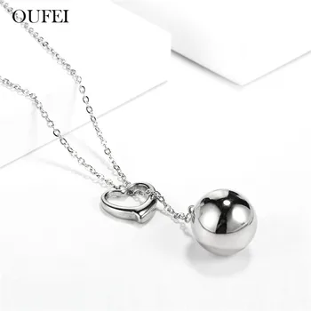 

OUFEI Stainless Steel Jewelry Woman Bead Necklace Women Necklaces & Pendants Fashion Jewelry Accessories Gifts For Women