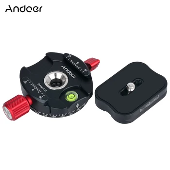 

Andoer PAN-C1 Panoramic Tripod Head Clamp Adapter Aluminum Alloy with Quick Release Plate for Arca-Swiss AS Standard QR Plates