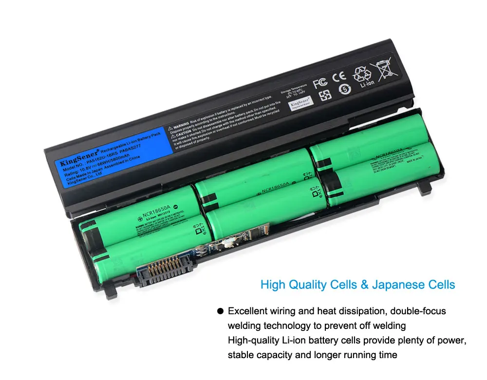 Toshiba Batterie d'ordinateur portable 1 x Lithium Ion 6 cellules 5800 mAh