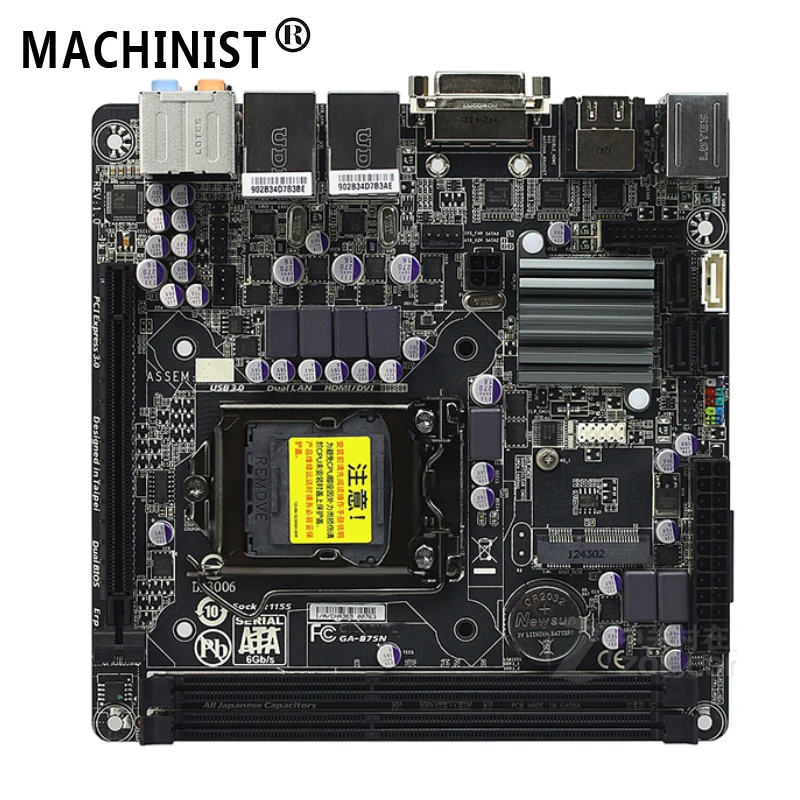 

For Gigabyte GA-B75N Desktop motherboard MB Intel B75 LGA 1155 mini-ITX DDR3 16GB SATA3.0 USB3.0 100% fully Tested Free shipping