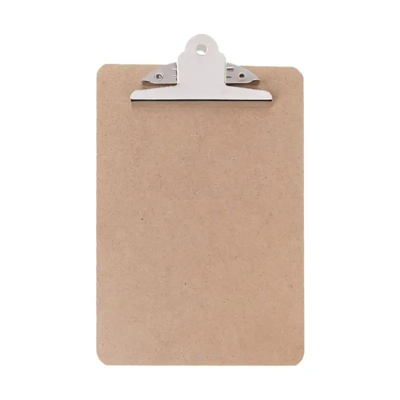 Clip portátil de madera para escritura A4/A5, tabla dura de archivos con Clip de batería para oficina, escuela, suministros de papelería N1HD
