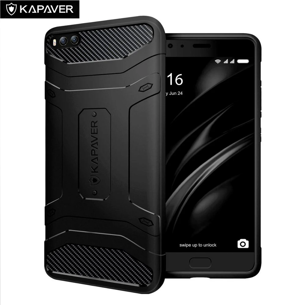 KAPAVER Luxury Official Phone Case For Xiaomi Mi 6 Transparent Resistant Shockproof Slim ArmorBumper protection Back Cover | Мобильные