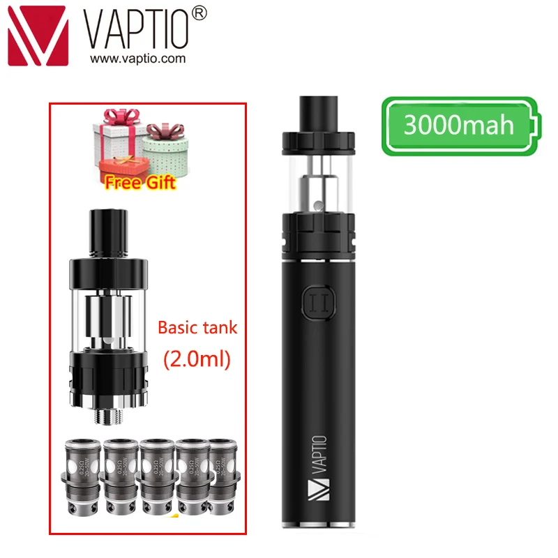 Billige Geschenk elektronische zigarette 100 W Vaptio Verdampfer C2 Vape pen3000mAh Gebaut in Batterie vape MOD 4,0 ML Top füllung zerstäuber kit