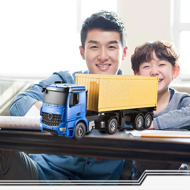 2.4GHZ Remote Control Toy Container Container Big Truck Model Transport Vehicle Charging Dynamic Remote Control Toy 1:20