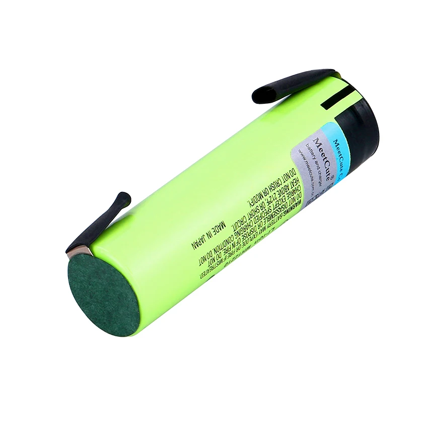 Meetcute 3400mAh NCR18650B 3,7 V защищенная 18650 батарея перезаряжаемая литиевая батарея с DIY никелевая деталь для фонарика
