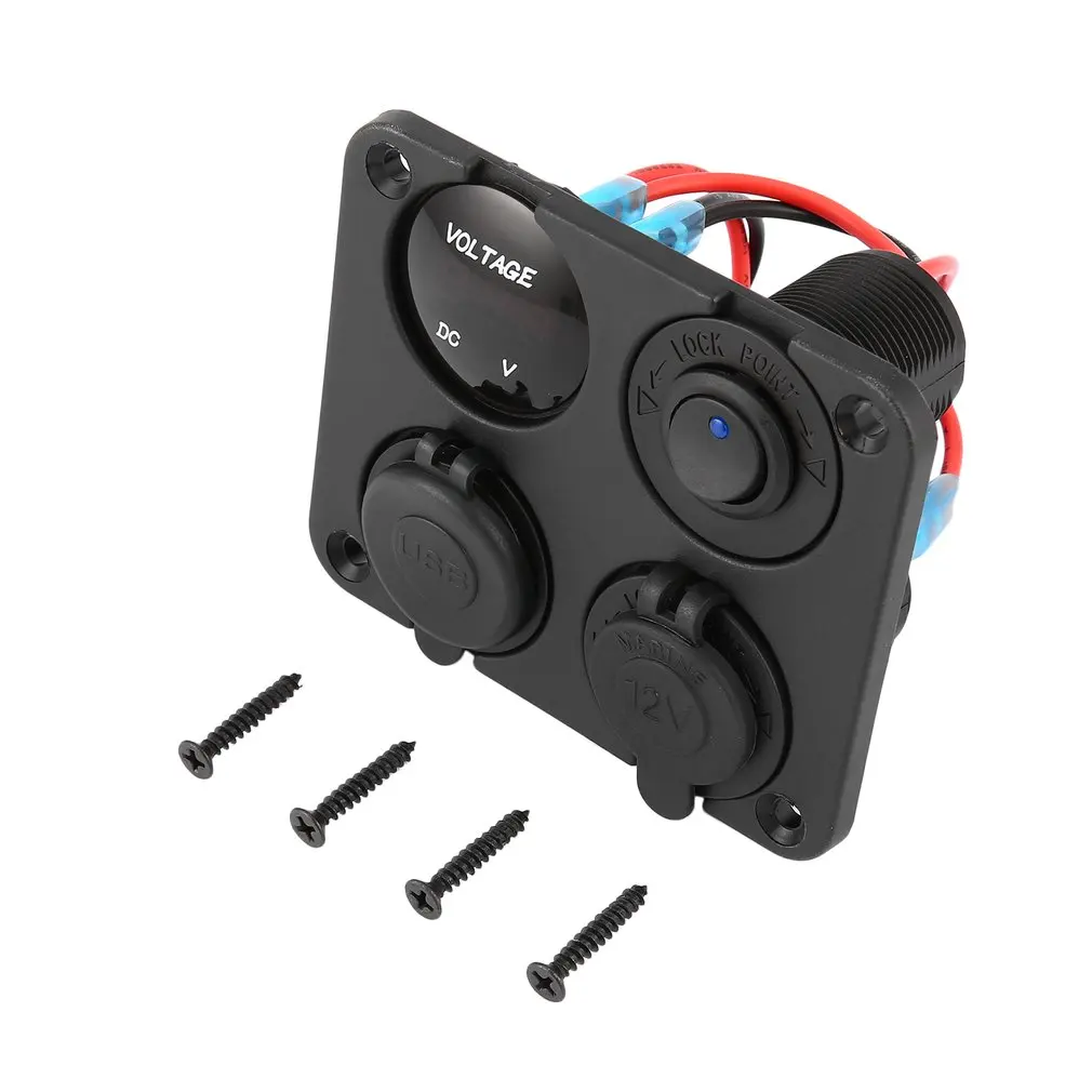 Автомобильное зарядное устройство с двумя USB портами + светодиодный вольтметр