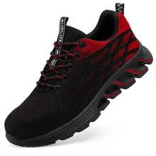 Baskets de sécurité indestructibles pour homme, chaussures de travail à coque en acier, légères, aérées et anti perforation, vente en dropshipping