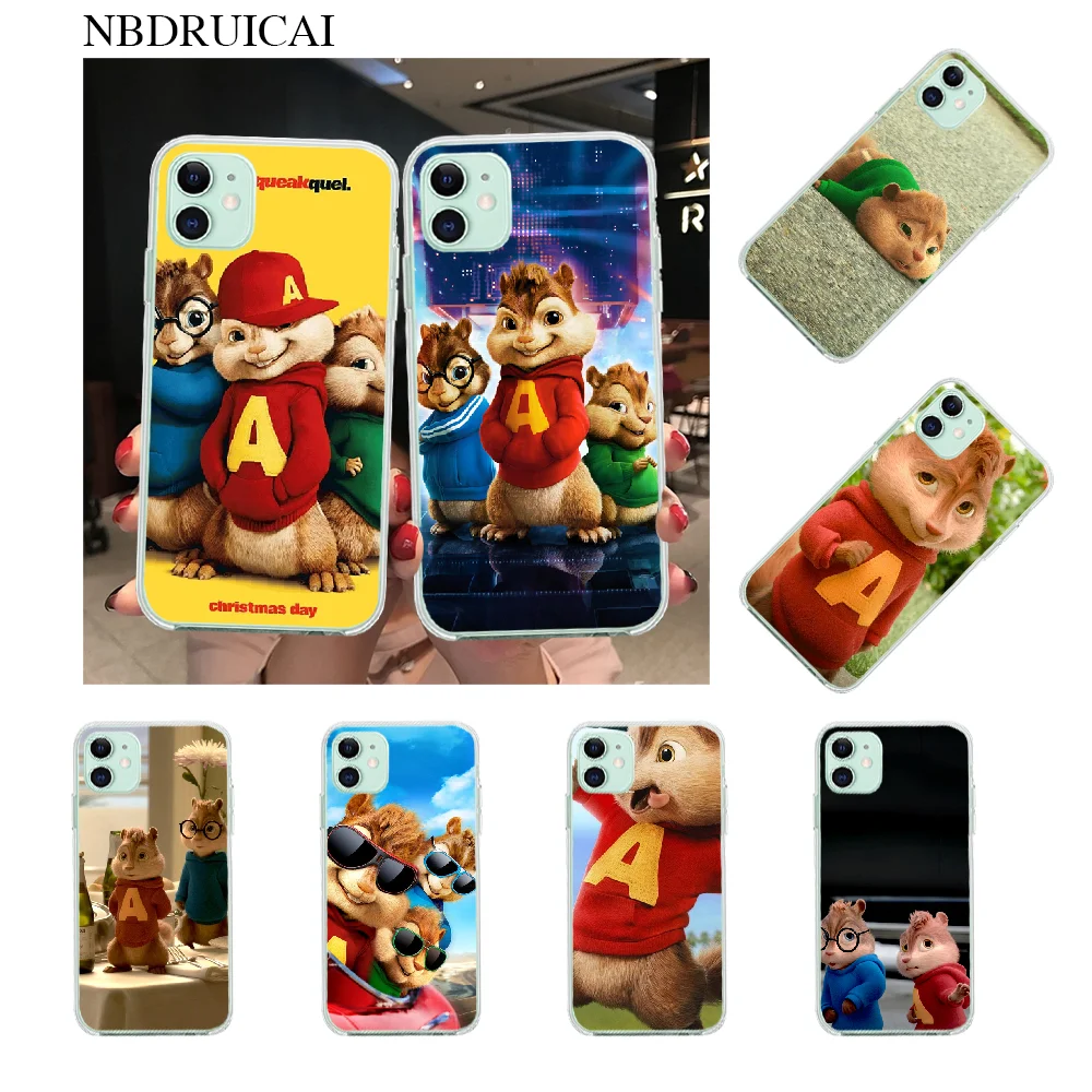 NBDRUICAI Alvin and the Chipmunks черный ТПУ мягкий чехол для телефона iPhone 11 pro XS MAX 8 7 6 6S Plus X 5S SE XR