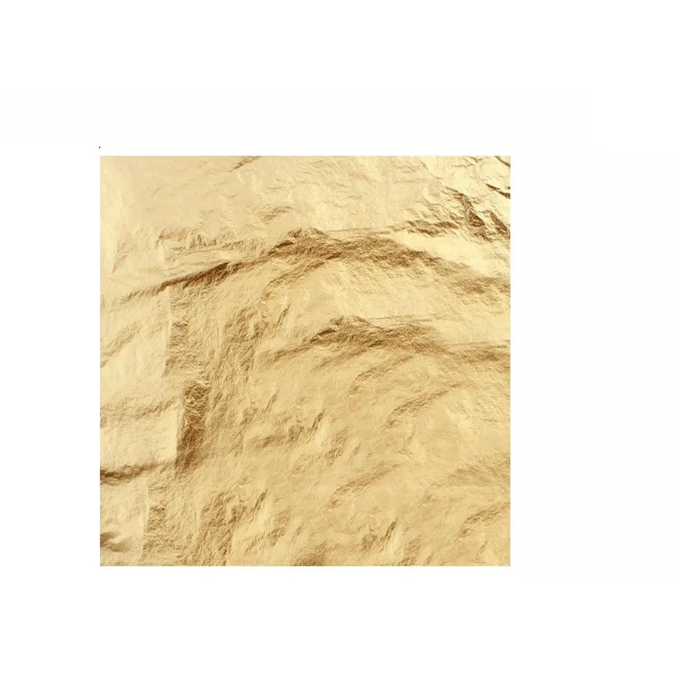 Gold 14x14cm 100 шт 14x14 см бумажные листы, имитация золотого, серебряного, медного листа, листы фольги, бумага, золочение, мебельные рамы, сделай сам, ремесло, украшения - Цвет: Gold 14x14cm