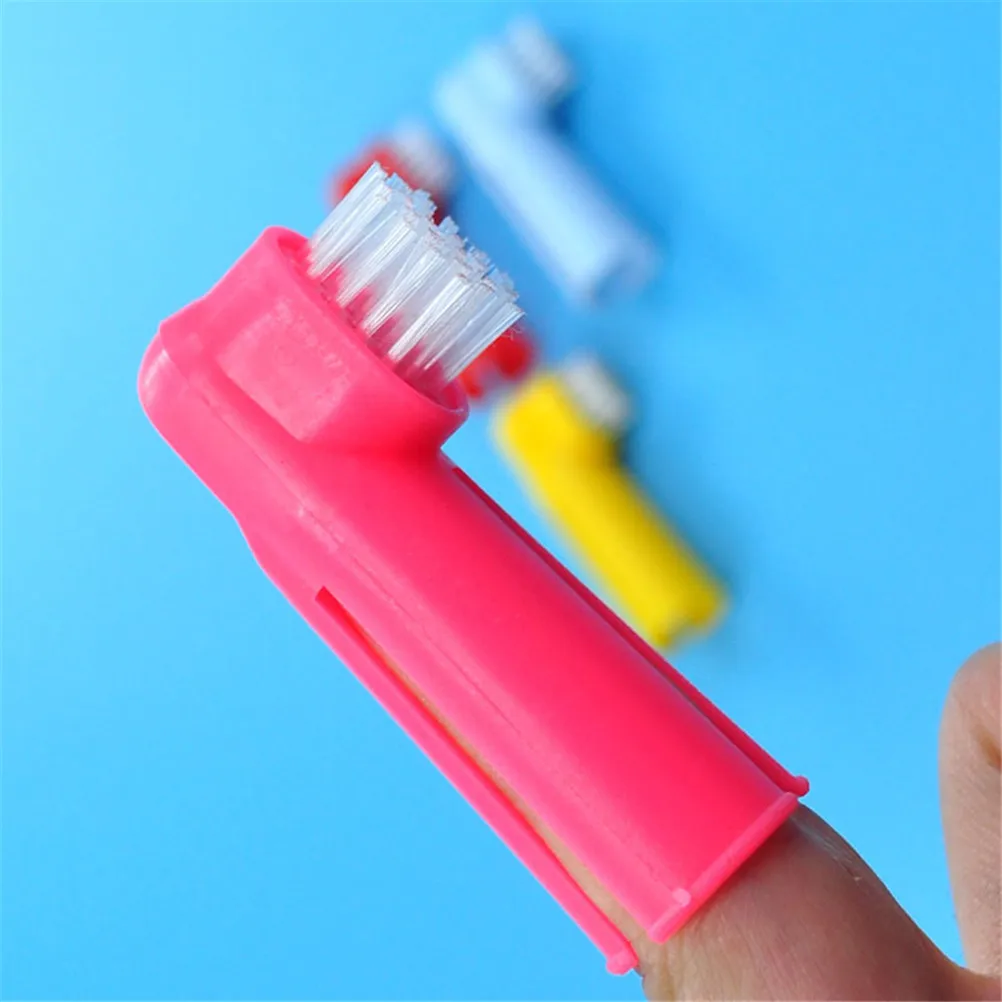 

Soft Pet Finger Toothbrush Dog Cat Brush Addition Bad Breath Tartar