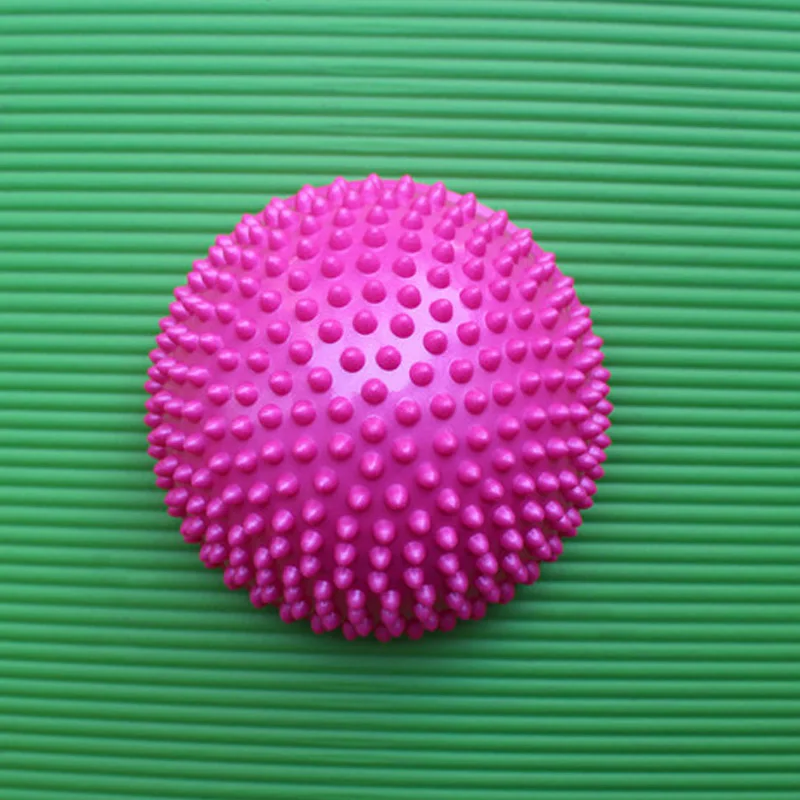 pink Ежик сенсорные надувные полусферические мячи для йоги, PVC массажный фитбол, инструктор по упражнениям, Балансирующий мяч для спортзала, спорта, фитнеса - Цвет: pink