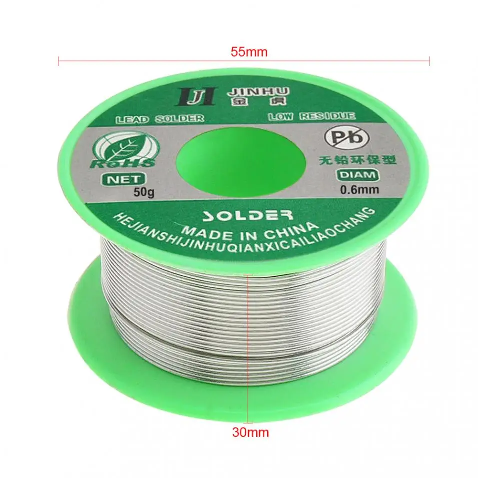 50g 0.6mm/Environmental-friendly Lead-free Rosin Core Solder Wire with Flux and Low Melting Point for Electric Soldering Iron