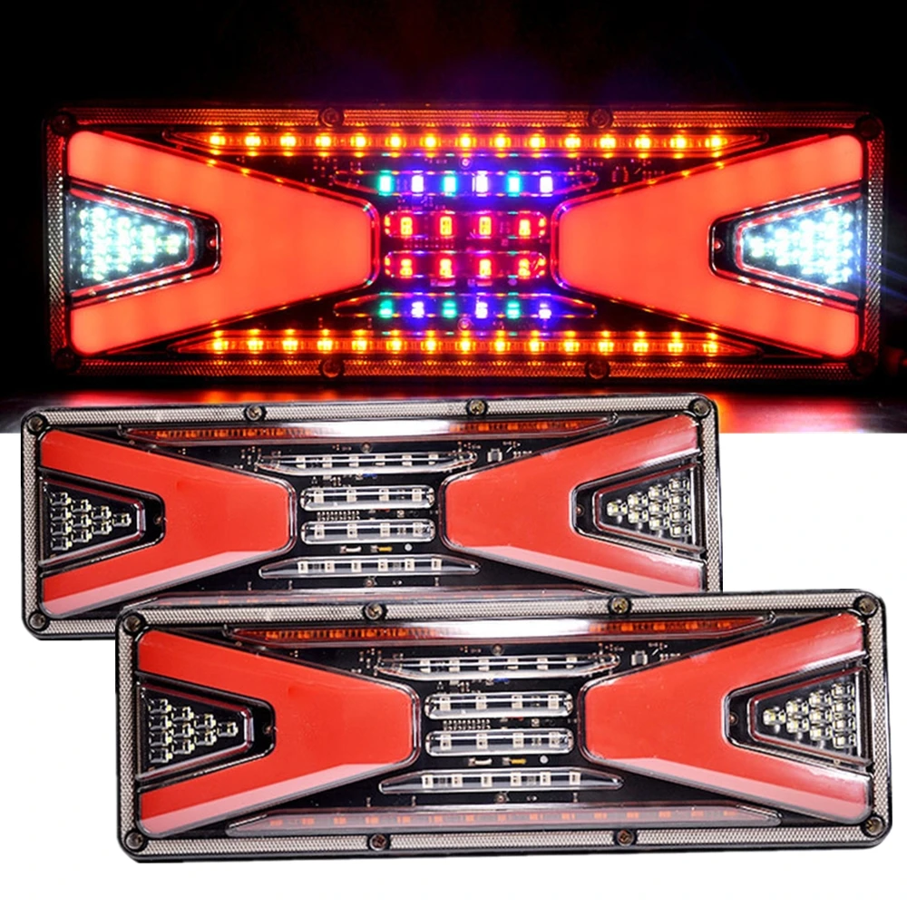 

2pcs Universal 24V LED Car Truck Rear Tail Light Warning Lights Rear Lamps Waterproof Tail light for Trailer Caravans buses Vans