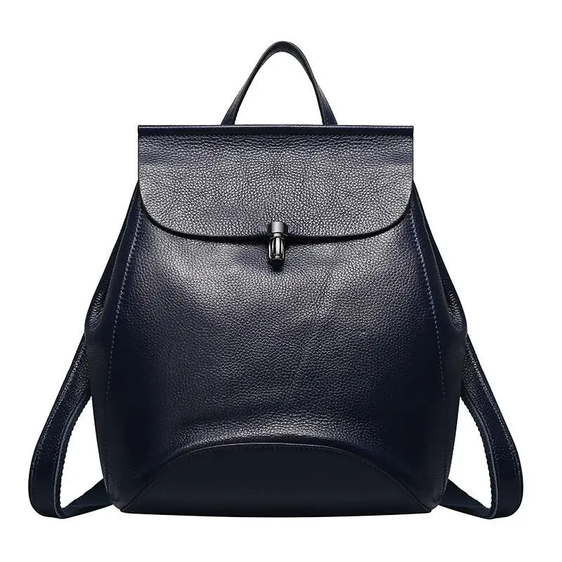 

Leather lady's bag 2019 spring new head cowhide Backpack Lady single shoulder Oblique cross bag tide casual leather shoulder