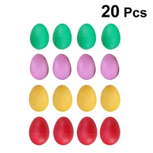 20 шт красочные нетоксичные пластиковые Забавная детская игрушка Маракас яйцо яичные шейкеры музыкальный инструмент для детей Рождественский подарок