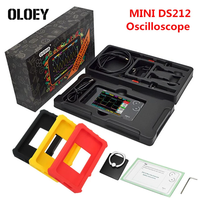 DS212 Case Silicone Protective Case with Ring Stand for DS212 Mini Digital Oscilloscope DS212 Case Silicone Protective Case with Ring Stand for DS212 Mini Digital Oscilloscope
