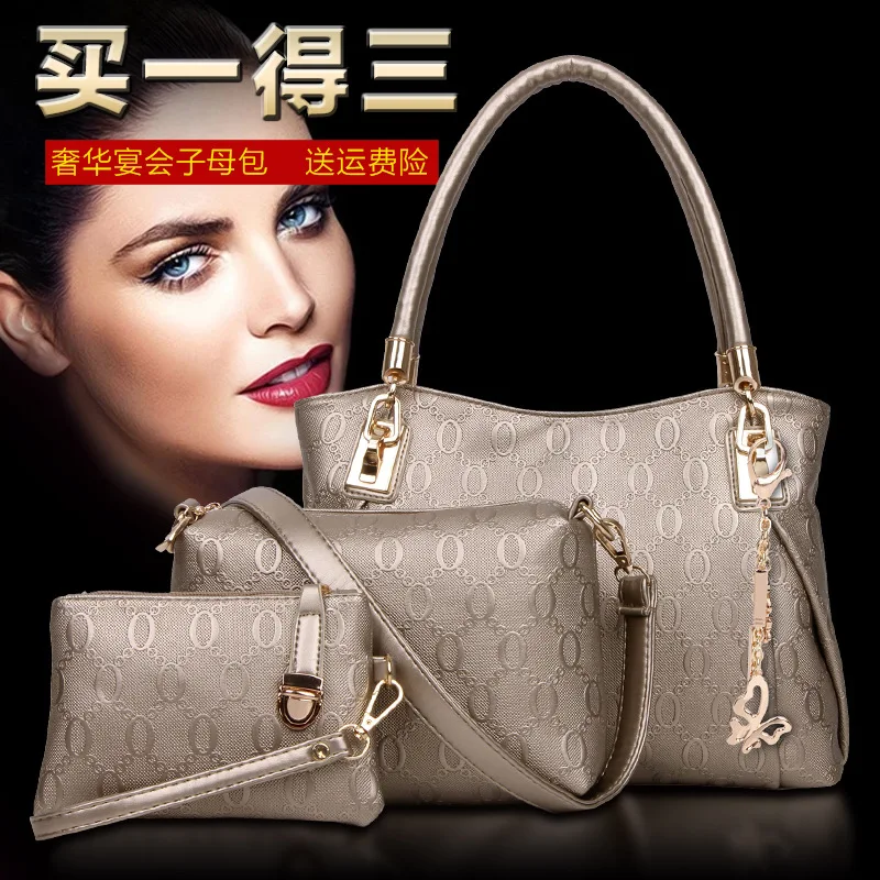 

2018 New Style Europe And America Fashion Hand Crossbody Bag Different Size Bags Three-piece Set WOMEN'S Bag HR