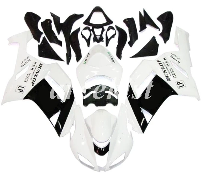 4 подарки ABS мотоцикл полный обтекатель комплект подходит для Kawasaki ZX6R 2007 2008 ZX-6R 07 08 ниндзя 636 Кузов Набор белый глянец