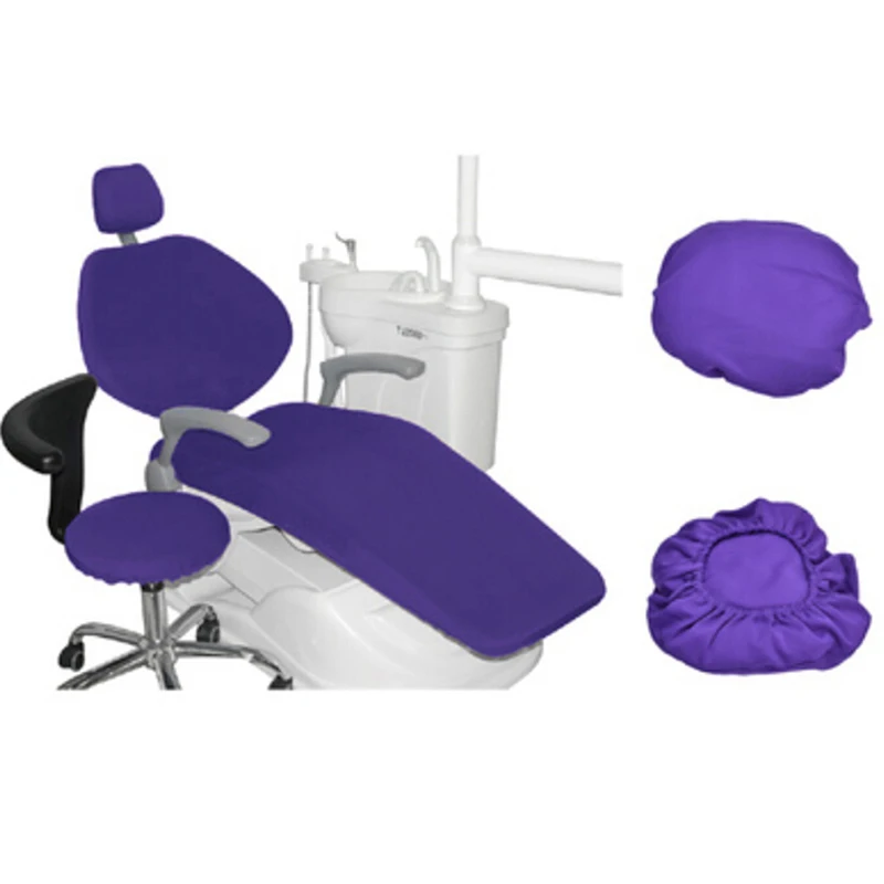 1 Set Dental PU Leather Unit Dental Chair Cover Chair Seat Cover Elastic Waterproof Protective Case Protector Dentist Equipment