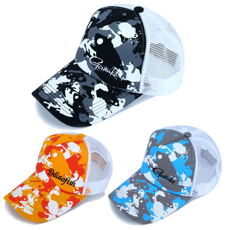 

Good Men Fishing Hat Mesh Net Breathable Hat Sun Protection Fishing Cap Outdoor New Fishing Gear Sun Protection Products Random