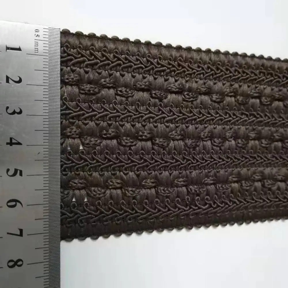 ligth coffe 7 см ширина новая швейная эластичная лента золото черный белый Ebroidery DIY ручной работы аксессуары для одежды - Цвет: ligth coffe