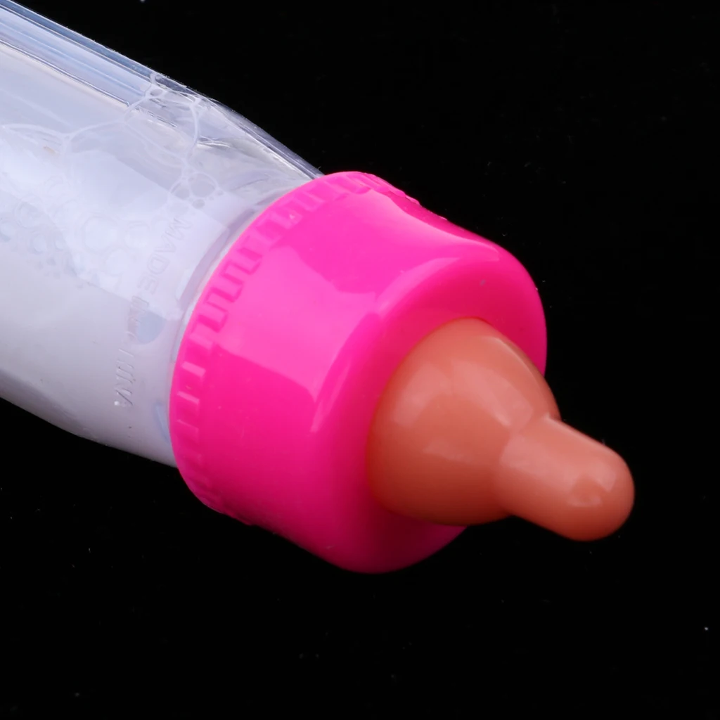 Newborn Baby Doll Magic Feeding Bottle Reborn Milk Bottle with Pacifier Disappearing Fake Drinking Bottle (Single Bottle)