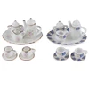 1Set Ceramic Scale 1:12 Doll House Miniature Porcelain Tea Cup Set Tableware Kitchen Dollhouse Teapot DIY Toys ► Photo 3/6