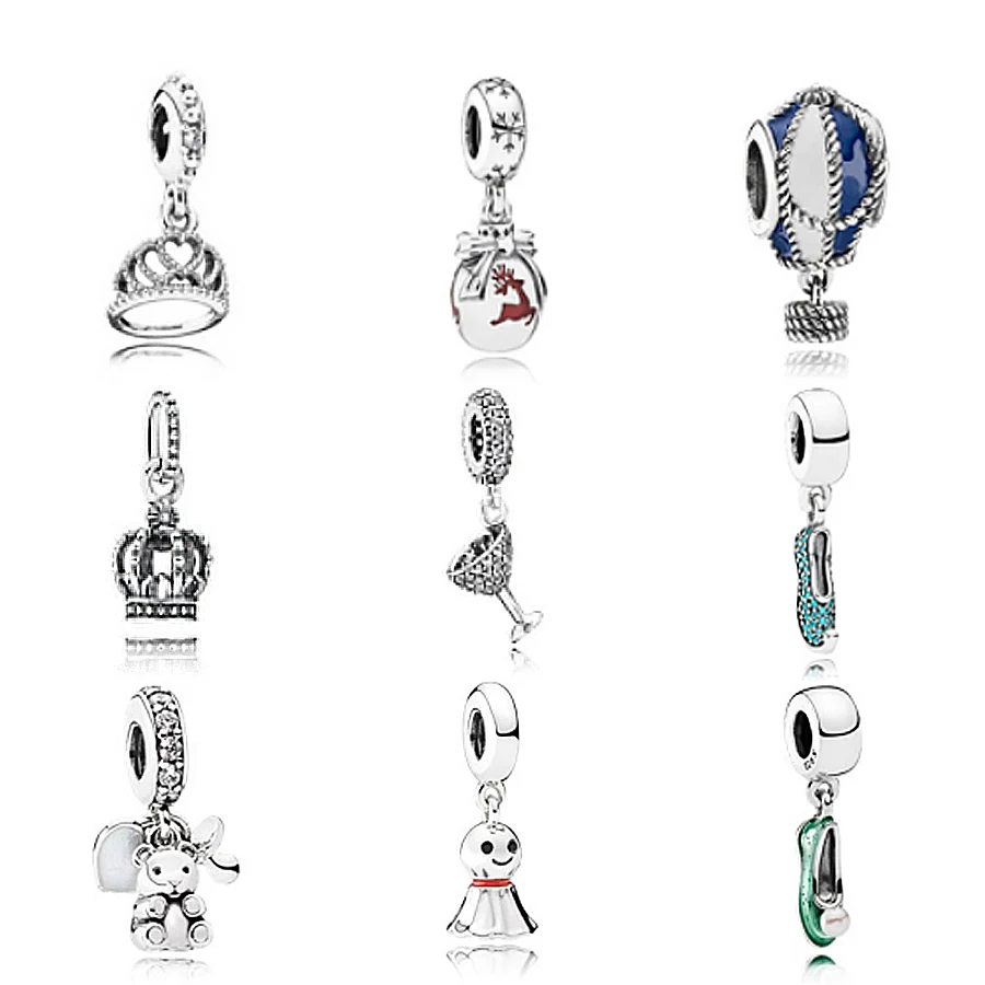 NEW 925 Sterling silver Charm beads hot air balloon Crystal shoes collocation Bracelets DIY bracelets Factory wholesale | Украшения и