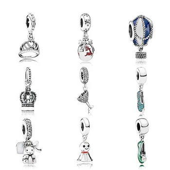 

NEW 925 Sterling silver Charm beads hot air balloon Crystal shoes collocation Bracelets DIY bracelets Factory wholesale