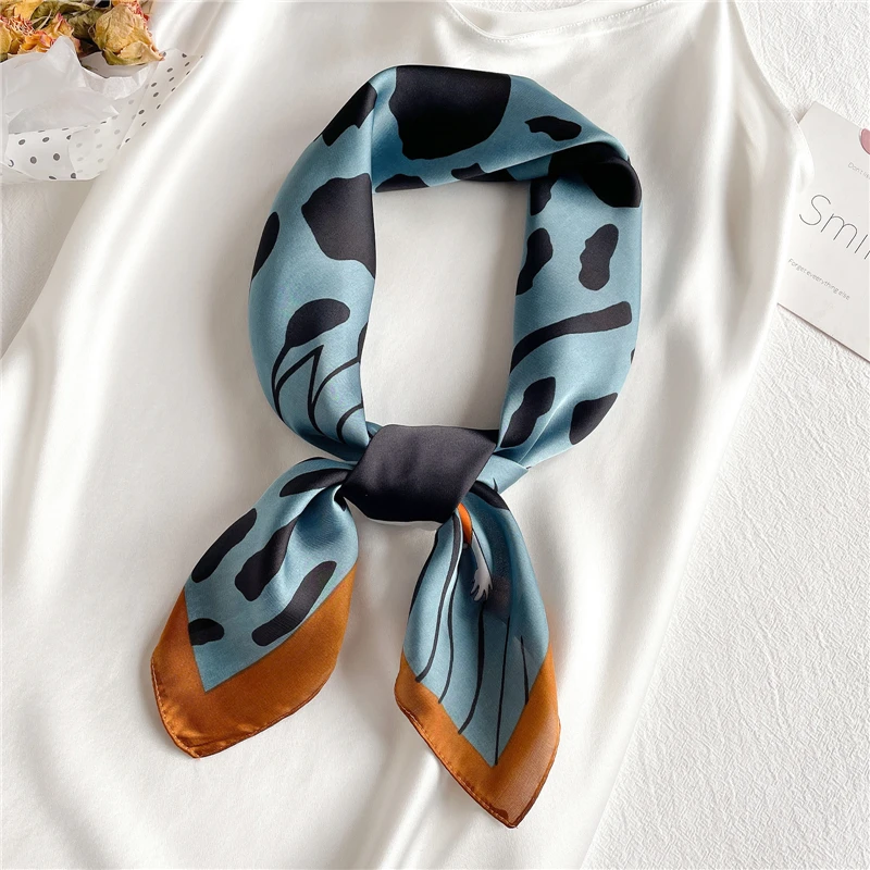 

Summer Scarf Silk Square Bandana Fashion Shawl and Wraps Female Foulard Print Lady Hairband Hijab Women Head Band Neckerchief