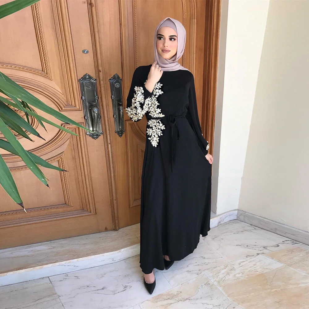 Eid Mubarak Kaftan Abaya женское мусульманское хиджаб платье Caftan европейская одежда ислам