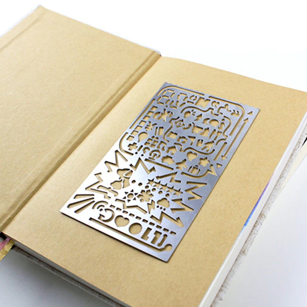НОВЫЕ геометрические кошки металлические полые DIY Scarpbooking шаблон для рисования измерительная линейка